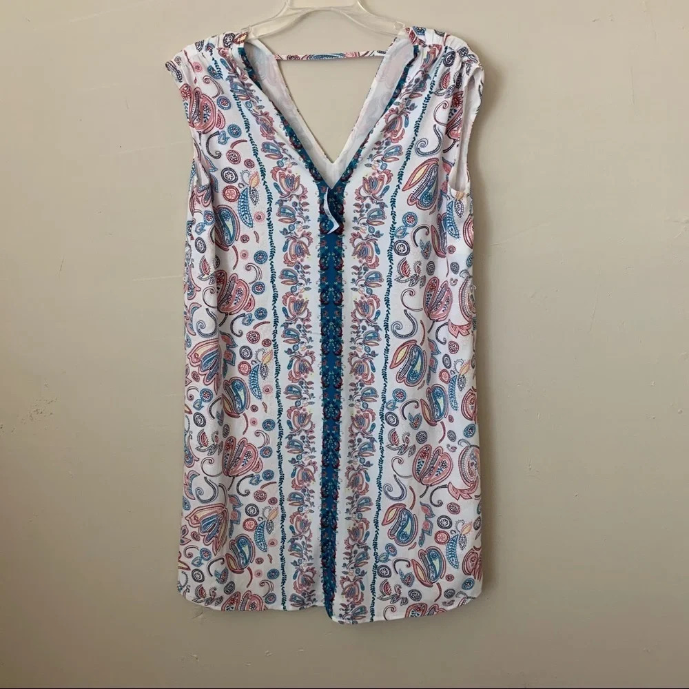 LOFT Paisley Print Sleeveless Shift Dress NWT size S
